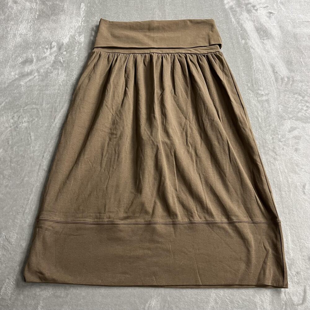 Ethos Paris Nebula Skirt Womens XL Brown Organic Cotton Fair‎ Trade A Line Midi